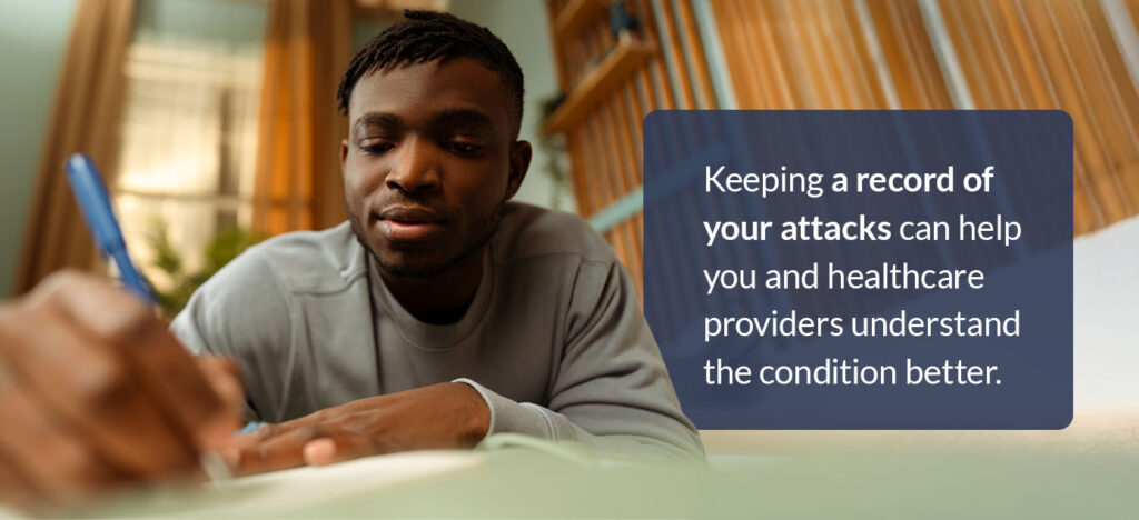 keeping a migraine diary can be helpful. Keeping a record of your attacks